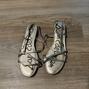 Sam Edelman Metallic Gold Strappy Sandals